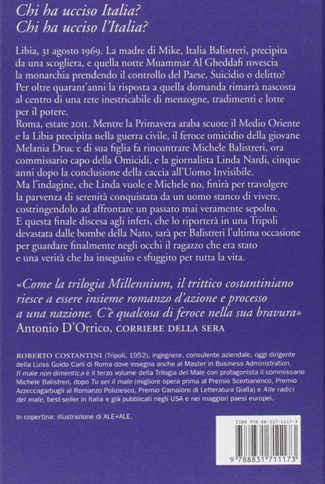 ROBERTO COSTANTINI  - IL MALE NON DIMENTICA - LA TRILOGIA DEL MALE VOL. 3
