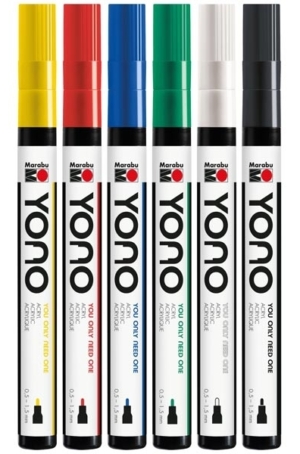 MARABU YONO MARKER VERNICE ACRILICA 0,5 - 1,5MM VERDE CHIARO