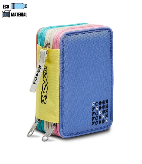 ASTUCCIO 3 ZIP FEDEZ X SEVEN - ECO MATERIAL - 2 COLORI