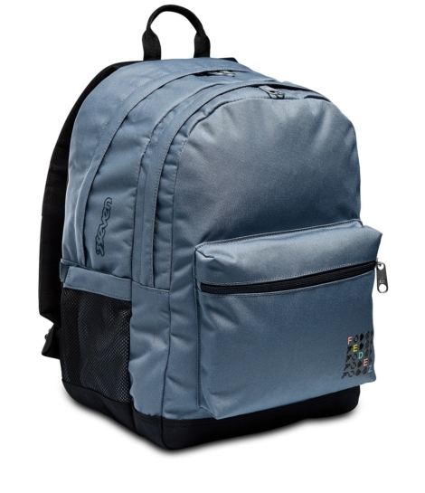ZAINO DOPPIO SCOMPARTO FEDEZ X SEVEN - ECO MATERIAL - 2 COLORI
