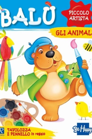 BALU' PICCOLO ARTISTA - GLI ANIMALI - TAVOLOZZA E PENNELLO IN REGALO