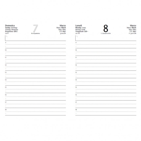 AGENDA GIORNALIERA 2022 ECOPELLE MORBIDOSA 9X13 COLORI ASSORTITI - 7123MO