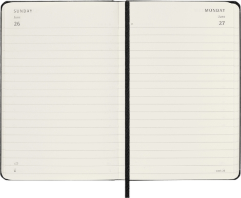 MOLESKINE AGENDA NERO CLASSIC 2022 GIORNALIERA POCKET 9X14 RIGIDA