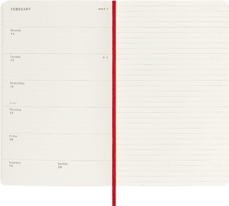 MOLESKINE AGENDA ROSSO SCARLATTO CLASSIC 2022 GIORNALIERA LARGE 13X21 MORBIDA