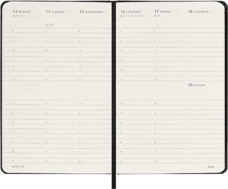 MOLESKINE AGENDA NERO CLASSIC 2022 SETTIMANALE VERTICALELARGE 13X21 RIGIDA