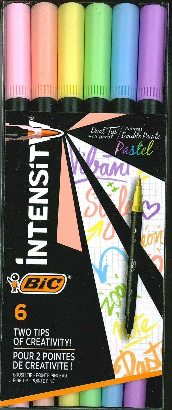 BIC Intensity Dual Tip Pastel 6-set