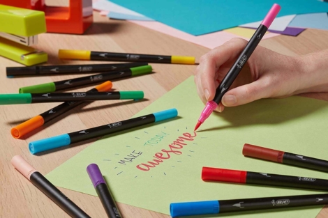 BIC INTENSITY BRUSH PASTEL 6 COLORI DOPPIA PUNTA