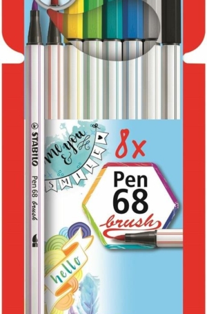 CONF.  STABILO PEN 68 BRUSH 8 COLORI