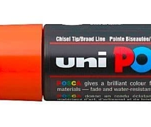 UNI POSCA  PC 8K PUNTA A SCALPELLO 8MM ARANCIO