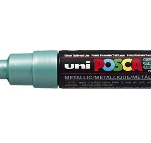 UNI POSCA  PC 8K PUNTA A SCALPELLO 8MM METALLIC VERDE