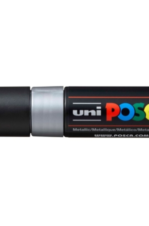UNI POSCA  PC 8K PUNTA A SCALPELLO 8MM METALLIC ARGENTO