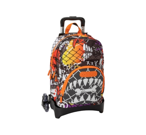 ZAINO ORGANIZZATO TROLLEY STACCABILE COMIX BRIGHT ZOMBIE BOY