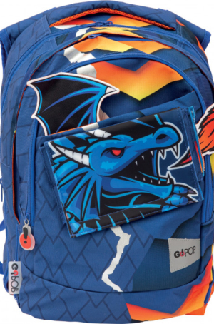 ZAINO SCUOLA ESTENSIBILE 3 SCOMPARTI ROUND DRAGON GOPOP