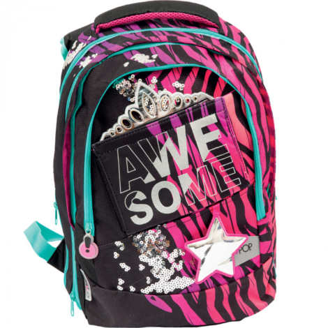 ZAINO SCUOLA ESTENSIBILE 3 SCOMPARTI ROUND REBEL GOPOP