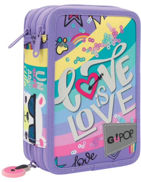 ASTUCCIO 3 ZIP CON CORREDO LOVE GOPOP