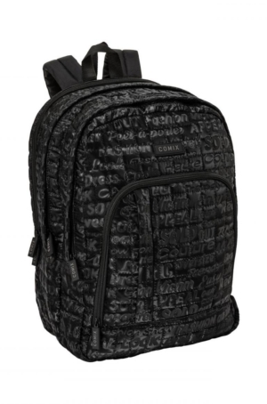 ZAINO ORGANIZZATO QUILTED BLACK COMIX SPECIAL