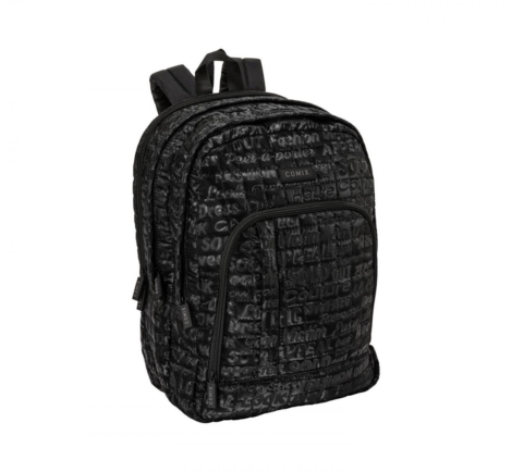 ZAINO ORGANIZZATO QUILTED BLACK COMIX SPECIAL