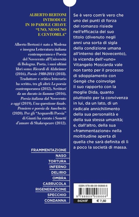 LUIGI PIRANDELLO - UNO, NESSUNO E CENTOMILA