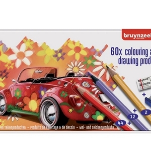 BRUYNZEEL - MATITA COLORATA KIDS 60 COLORI SCATOLA DI METALLO