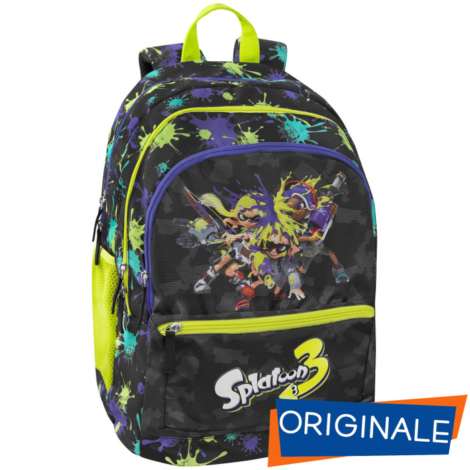 ZAINO SCUOLA 3 SCOMPARTI SPLATOON
