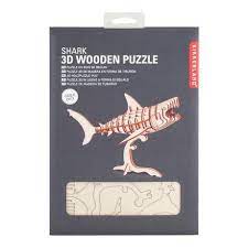 PUZZLE 3D DI LEGNO A FORMA DI SQUALO