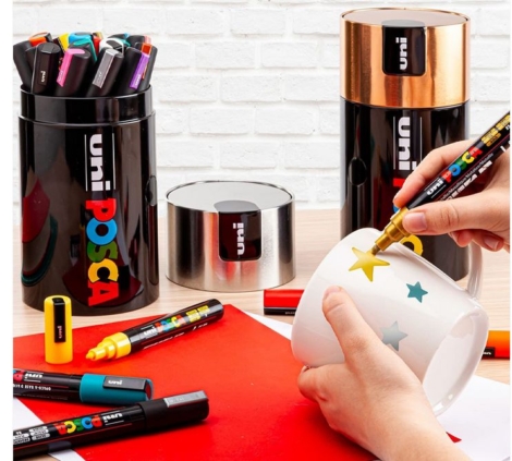 PENNARELLO OSAMA UNIPOSCA  GIFT BOX 18 PEZZI - TAPPO ARGENTO