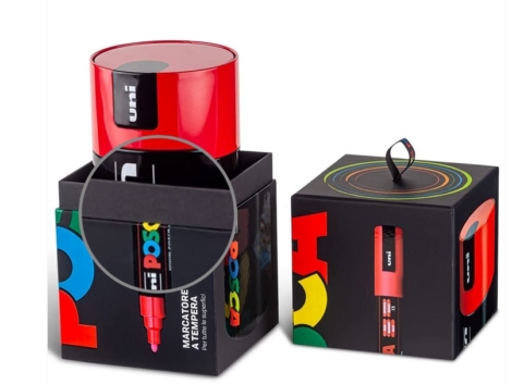 PENNARELLO OSAMA UNI POSCA GIFT BOX 18 PEZZI - TAPPO ROSSO
