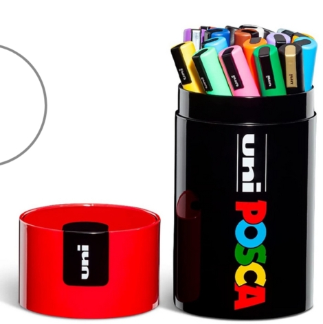 PENNARELLO OSAMA UNI POSCA GIFT BOX 18 PEZZI - TAPPO ROSSO