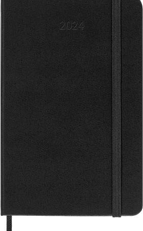 AGENDA MOLESKINE GIORNALIERA 2024 12 MESI COPERTINA RIGIDA - NERO