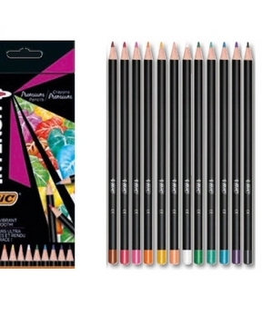 PASTELLI BIC INTENSITY PREMIUM - CONFEZIONE 12 PEZZI