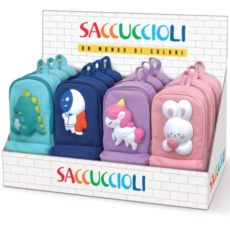 LEBEZ - ASTUCCIO  BUSTINA IN TESSUTO DOPPIO SCOMPARTO SACCUCCIOLI SQUISHY