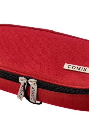 ASTUCCIO OVALE COMIX ORGANIZZATO IN TESSUTO MONOCOLORE - ROSSO