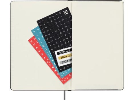 AGENDA 18 MESI  7g LARGE HARD 2024-2025 NERO | MOLESKINE
