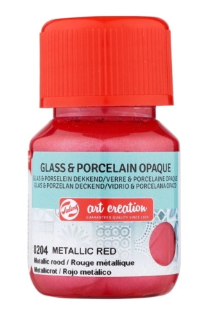 VETRO E PORCELLANA OPACO  BOTTIGLIETTA  30ML  - 8204 METALLIC RED