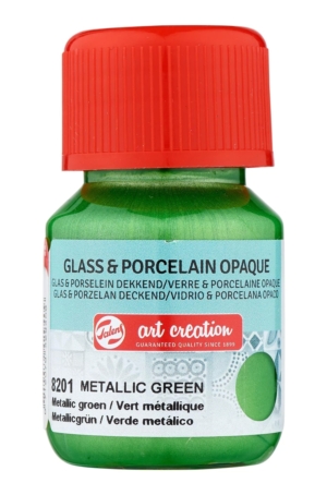 VETRO E PORCELLANA OPACO  BOTTIGLIETTA  30ML  - 8201 METALLIC GREEN