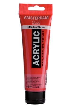 ACRILICO AMSTERDAM STANDARD 120ML 317 - ROSSO TRAN. MED