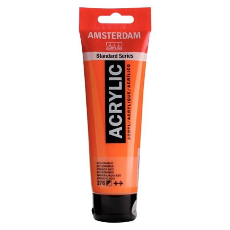 ACRILICO AMSTERDAM SERIE STANDARD 120ML  276 - ARANCIO AZO