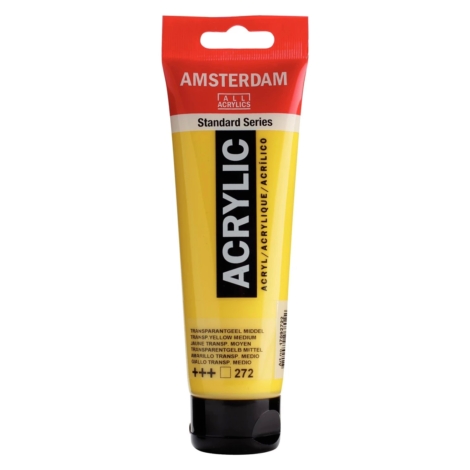 ACRILICO AMSTERDAM SERIE STANDARD 120ML  272 - GIALLO TRANSP. MEDIO