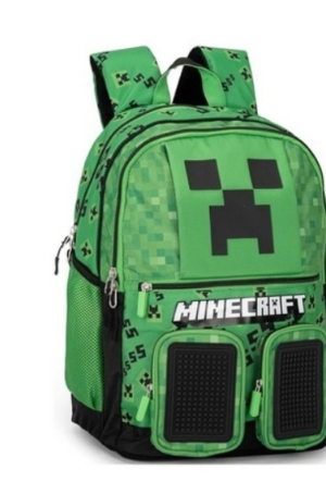 ZAINO MINECRAFT PIXELS VERDE