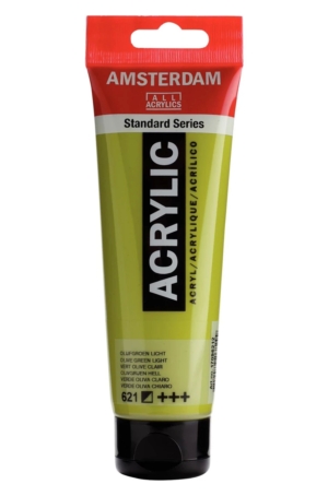 ACRILICO AMSTERDAM SERIE STANDARD 120ML  621 - VERDE OLIVA CHIARO