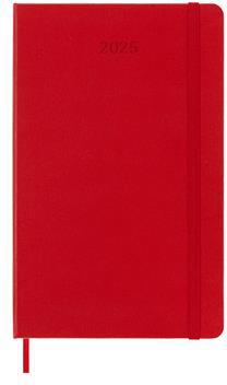 AGENDA MOLESKINE 2025 GIORNALIERA DATATA LARGE ROSSO SCARLATTO