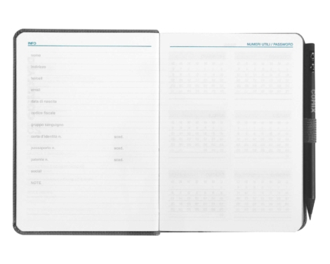 AGENDA GIORNALIERA 12 MESI 2025 COMIX (MIGNON BLACK)