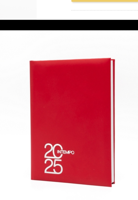 AGENDA INTEMPO TEXT 2025 - 12 MESI GIORNALIERA  - BALACRON ROSSO