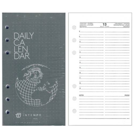RICAMBIO ORGANIZER AGENDA 2025 GIORNALIERA MEDIUM 9,5X17 BIANCO - 5034WG21
