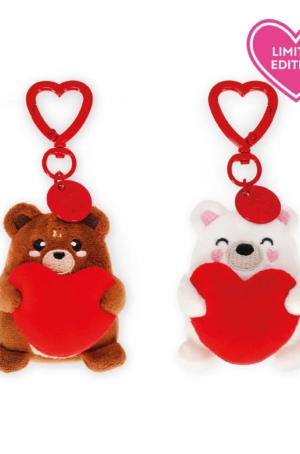 SET 2 PORTACHIAVI PELUCHE LEGAMI TEDDY BEAR