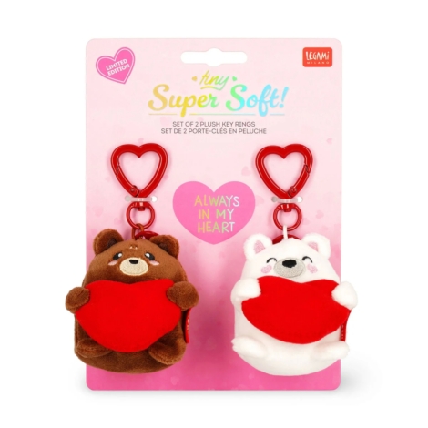 SET 2 PORTACHIAVI PELUCHE LEGAMI TEDDY BEAR