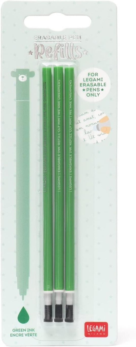 REFILL PER PENNA GEL CANCELLABILE VERDE LEGAMI 3PZ