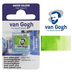 ACQUERELLO  VAN GOGH IN PASTIGLIA 633 - VERDE PERM. GIALLASTRO