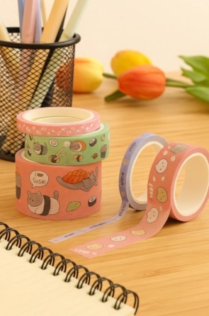 NASTRI ADESIVI DI CARTA SUSHI CATS - LEGAMI