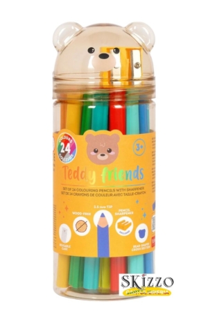 PASTELLI 24 CON TEMPERINO TEDDY - LEGAMI